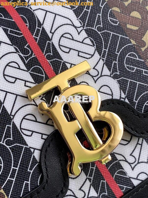 Replica Burberry Monogram Stripe E-canvas TB Bag 80103351 5