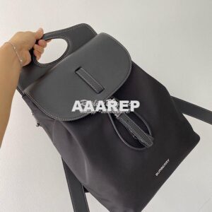 Replica Burberry Nylon and Leather Pocket Backpack 80420191 Black