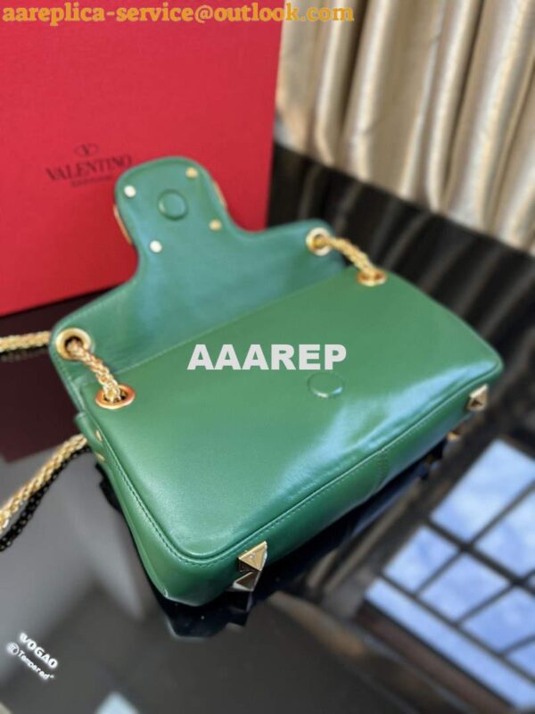 Replica Valentino XW2B0K26 Stud Sign Nappa Shoulder Bag Green 8