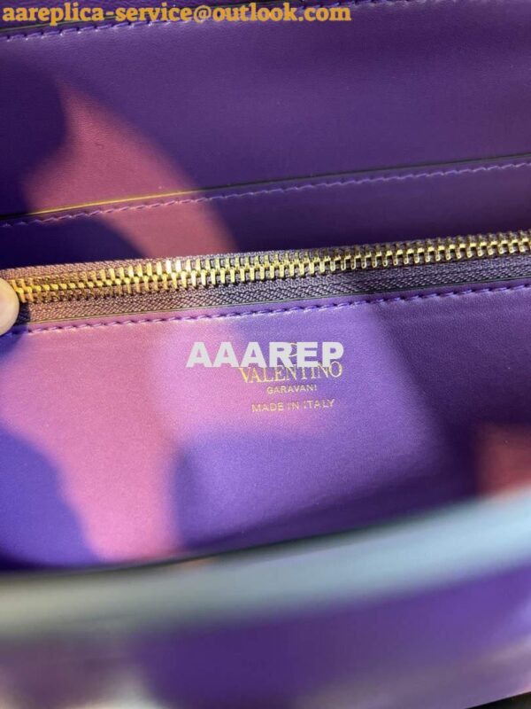 Replica Valentino XW2B0K26 Stud Sign Nappa Shoulder Bag Purple 9