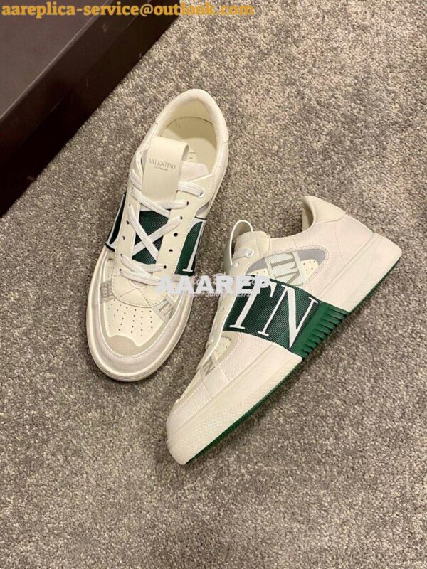 Replica Valentino VL7N Sneaker In Banded Calfskin Leather VW2S0V66 C06