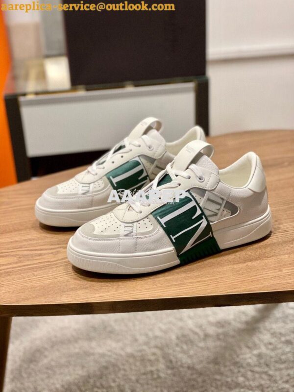 Replica Valentino VL7N Sneaker In Banded Calfskin Leather VW2S0V66 C06 2