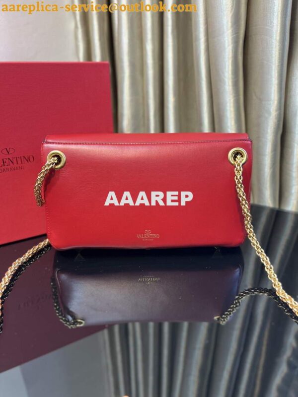 Replica Valentino XW2B0K26 Stud Sign Nappa Shoulder Bag Red 6