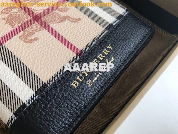 Replica Burberry Haymarket Check And Leather International Bifold Wall 4