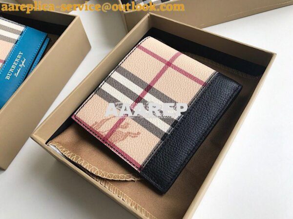 Replica Burberry Haymarket Check And Leather International Bifold Wall 8