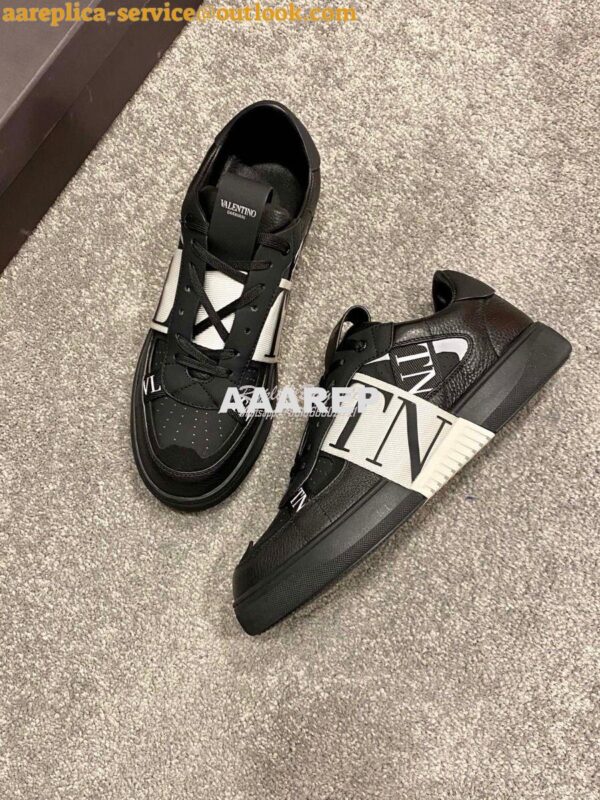 Replica Valentino VL7N Sneaker In Banded Calfskin Leather VW2S0V66 C08