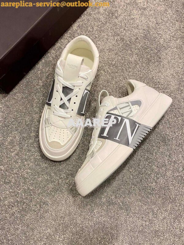 Replica Valentino VL7N Sneaker In Banded Calfskin Leather VW2S0V66 C09 3