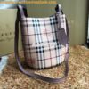 Replica Burberry Haymarket Check Crossbody Bucket Bag 40571581 Red