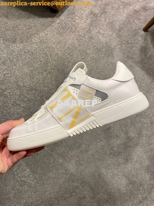 Replica Valentino VL7N Sneaker In Banded Calfskin Leather VW2S0V66 C11 7