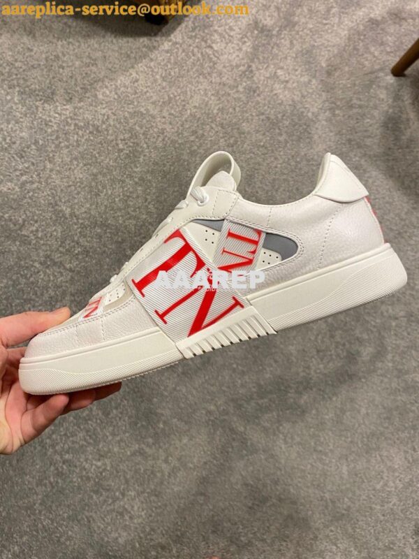 Replica Valentino VL7N Sneaker In Banded Calfskin Leather VW2S0V66 C14 5