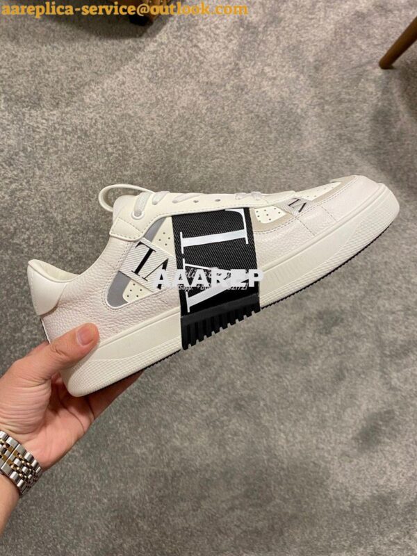 Replica Valentino VL7N Sneaker In Banded Calfskin Leather VW2S0V66 C15 8