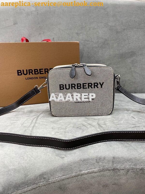 Replica Burberry Horseferry Print Canvas and Leather Crossbody Bag 803 4