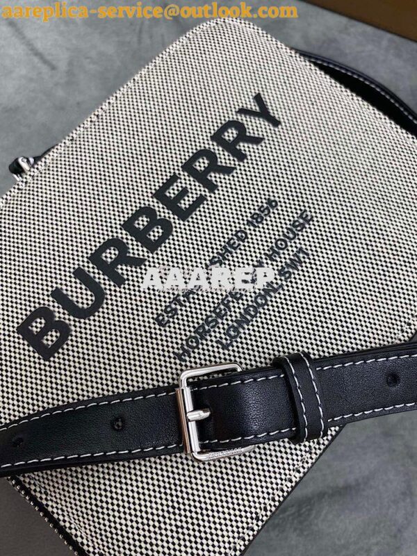 Replica Burberry Horseferry Print Canvas and Leather Crossbody Bag 803 4