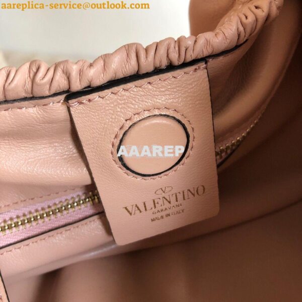 Replica Valentino Small Nappa Spikeme Hobo Bag VW2B0H82 Pink 11