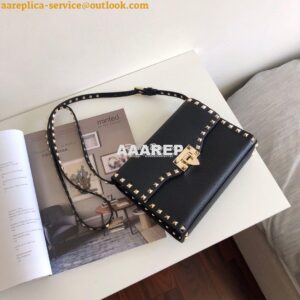 Replica Valentino Small Rockstud Grainy Calfskin Crossbody Bag 0181B B 2