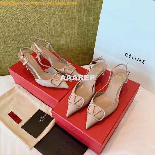 Replica Valentino VLogo Calfskin Slingback Pump 40mm 80mm SW2S0Q70 Pou