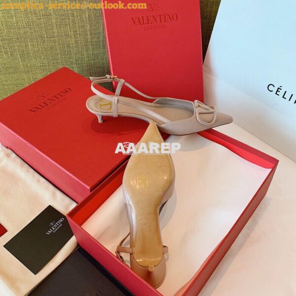 Replica Valentino VLogo Calfskin Slingback Pump 40mm 80mm SW2S0Q70 Pou 7