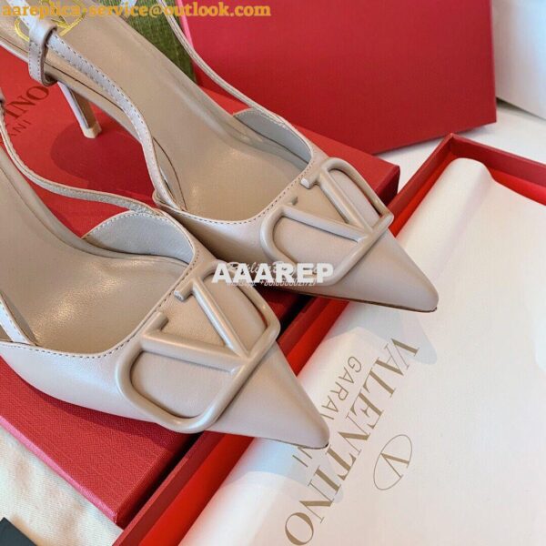 Replica Valentino VLogo Calfskin Slingback Pump 40mm 80mm SW2S0Q70 Pou 11