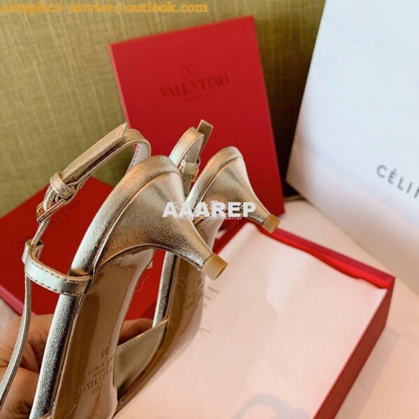 Replica Valentino VLogo Laminated Nappa Slingback Pump 40mm 80mm SW2S0 7