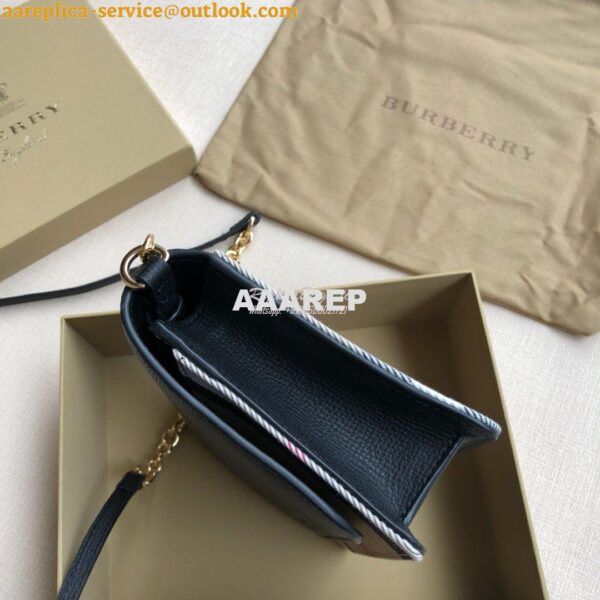 Replica Burberry Leather and House Check Wallet with Detachable Strap 8