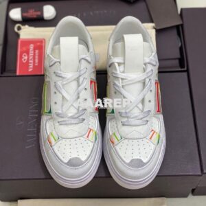 Replica Valentino Low-Top Calfskin VL7N Sneaker With Bands Vintage “Wo 2