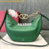 Replica Valentino Small Vlogo Moon Hobo Bag In Nappa Calfskin With Cha 2