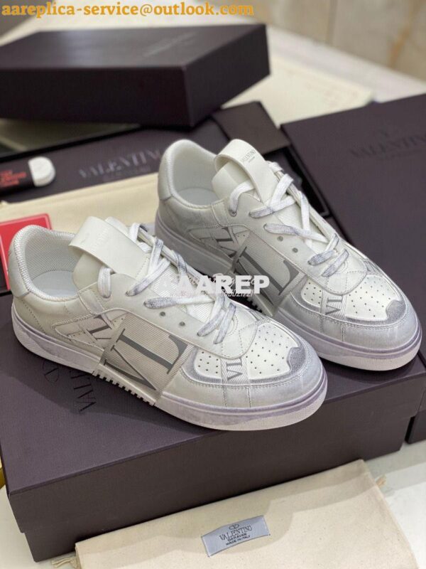 Replica Valentino Low-Top Calfskin VL7N Sneaker With Bands Vintage “Wo 3