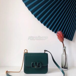 Replica Valentino Small Vsling Shiny Calfskin Shoulder Bag TW2B0F01 Gr