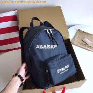 Replica Burberry Logo Print ECONYL® Backpack Navy 2