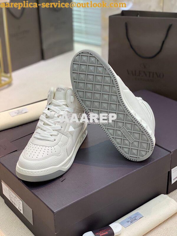 Replica Valentino One Stud Mid-Top Nappa Sneaker WY2S0E63 Men Female W 9