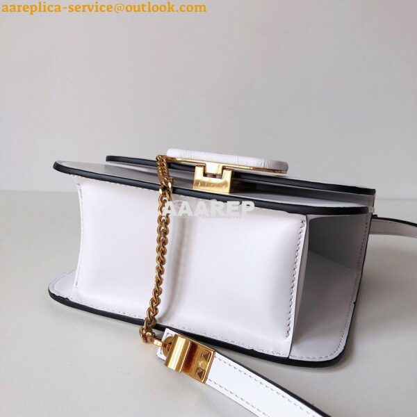 Replica Valentino Small Vsling Shiny Calfskin Shoulder Bag TW2B0F01 Wh 8