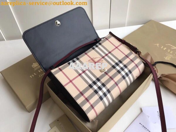 Replica Burberry Loxley Crossbody Bag in Haymarket Brown 6