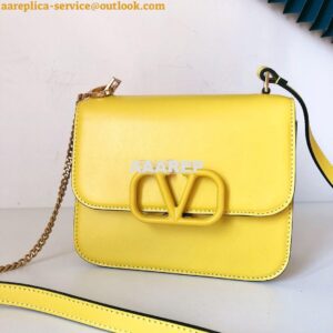 Replica Valentino Small Vsling Shiny Calfskin Shoulder Bag TW2B0F01 Ye 2