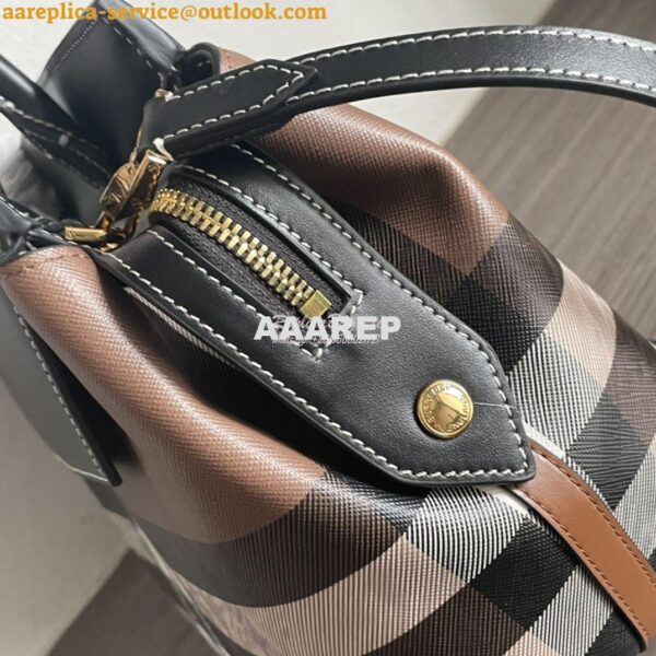 Replica Burberry Medium Catherine Check & Leather Shoulder Bag Birch B 6