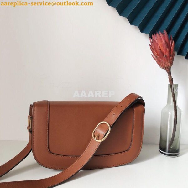 Replica Valentino Supervee Crossbody Calfskin Bag VW2B0G09 Brown 5