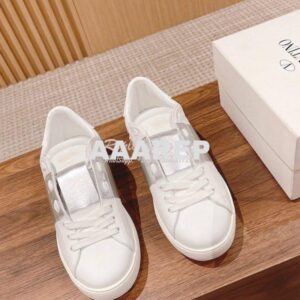 Replica Valentino Open Sneaker In Calfskin Leather WS0781 Metallic Sil