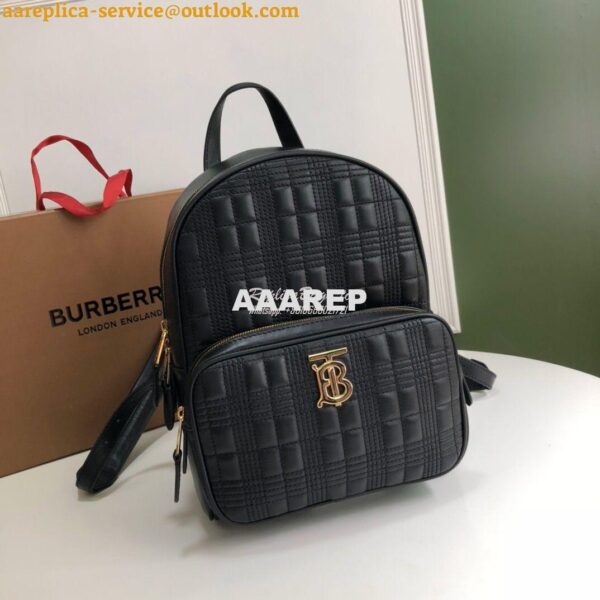 Replica Burberry Quilted Check Lambskin Backpack 80196011 3