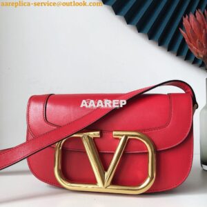 Replica Valentino Supervee Crossbody Calfskin Bag VW2B0G09 Red 2