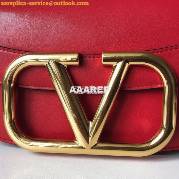 Replica Valentino Supervee Crossbody Calfskin Bag VW2B0G09 Red 5