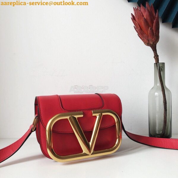 Replica Valentino Supervee Crossbody Calfskin Bag VW2B0G09 Red 10