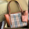 Replica Burberry Small Canter in Horseferry Check Tote Bag with Leathe