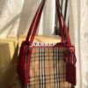 Replica Burberry Small Canter in Horseferry Check Tote Bag with Leathe 2