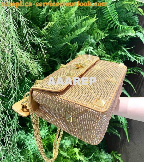 Replica Valentino V0082 Vsling Mini Bag With Sparkling Embroidery Gold 8