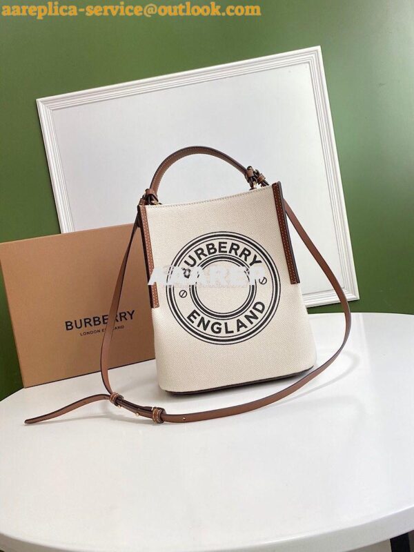 Replica Burberry Small Canvas Peggy Bucket Bag 80229491 4