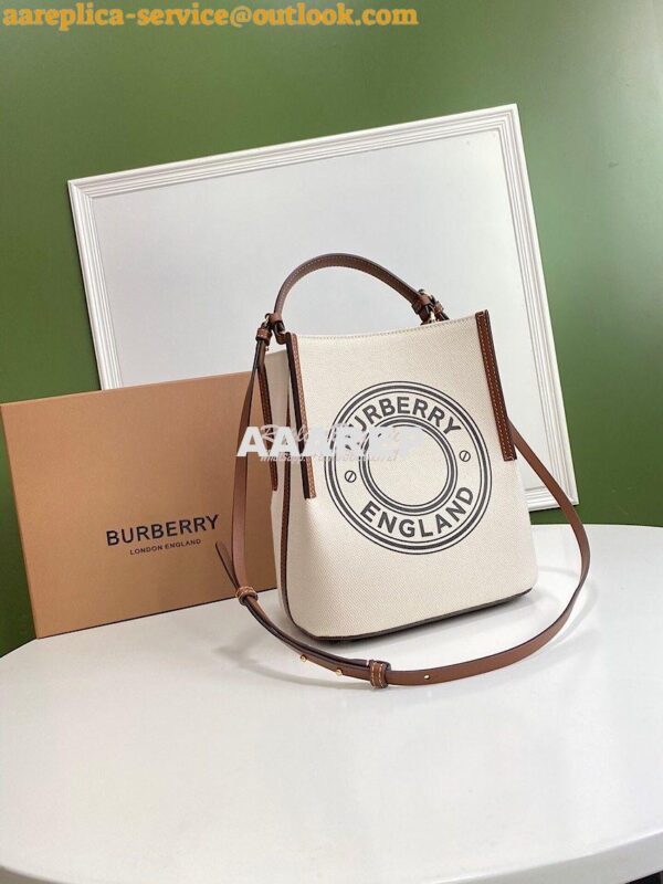 Replica Burberry Small Canvas Peggy Bucket Bag 80229491 5