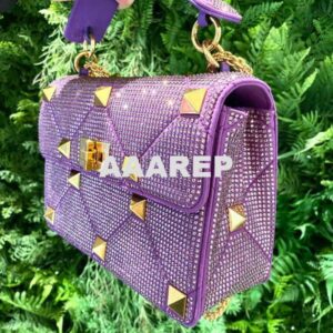 Replica Valentino V0082 Vsling Mini Bag With Sparkling Embroidery Purple 2