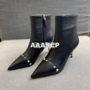 Replica Valentino Rockstud Kidskin Ankle Boot With Sculpted Heel 70mm