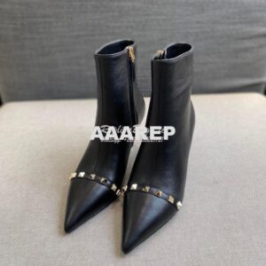 Replica Valentino Rockstud Kidskin Ankle Boot With Sculpted Heel 70mm 2