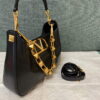 Replica Valentino V0570 Stud Sign Grainy Calfskin Hobo Bag Brown 2