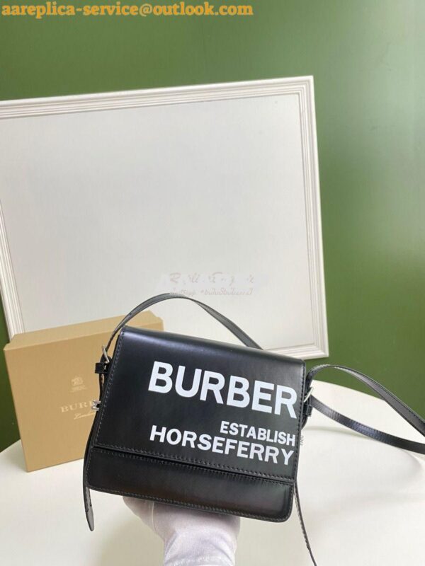 Replica Burberry Small Horseferry Print Coated Canvas Grace Bag 802609 4